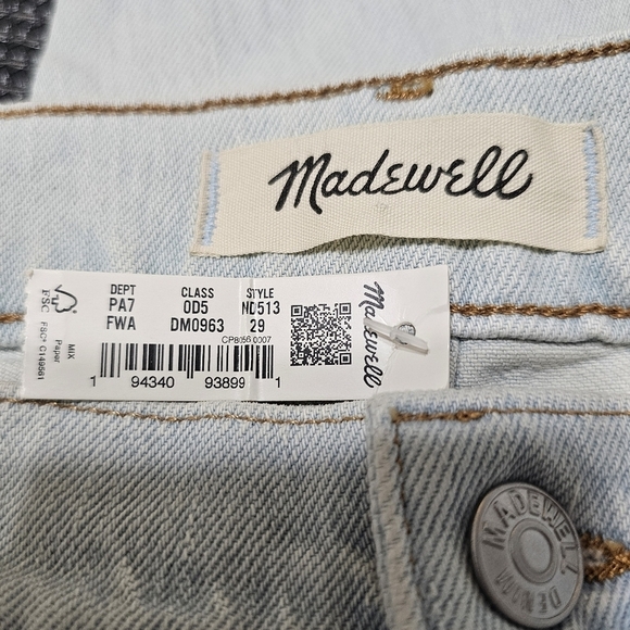MADEWELL The Mid-rise Perfect Vintage Jean in Fitzgerald Wash Size 29 - Picture 6 of 10